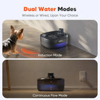 6L Cordless Dog Water Fountain, 5000mAh Battery Operated, Motion Sensor, Ultra Quiet Pump for Dogs & Cats