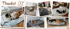 Kromax 71x43x10 Large Human Dog Bed for Adults Orthopedic Washable Cover Light Grey