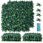 12 Pack 20x20 Inch Artificial Boxwood Grass Wall Panels, UV Protected Faux Greenery Fence Screen, Realistic Hedge Wall Backdrop for Indoor Outdoor Garden, Patio, Wedding & Home Decor