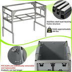 Foldable Elevated Dog Bathtub with Drain 300 lb Capacity Portable Pet Shower Wash Station for Bathing Grooming Small Medium and