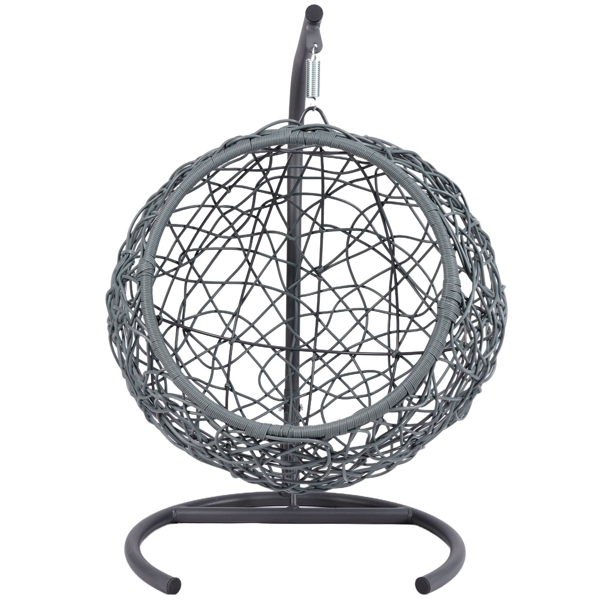 Cat Swing Bed with Stand & Cushion, Cat Egg Chair with Rattan Wicker Appearance, Indoor Hanging Swinging Cat Bed for Cats, Sm