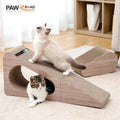 28" Cat Scratching Post 2 in 1 Large Three Sided Cat Scratcher Cardboard Cat Scracherwith Balls for Indoor Cat and Kittens