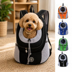 Mincy Pets breathable mesh front carrier backpack for small to medium dogs, featuring adjustable straps and zipper.