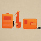 Mincy Pets orange nylon tactical MOLLE pouches and belt attachment set for dog harnesses and outdoor gear