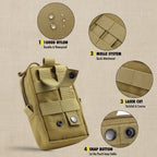 Mincy Pets tactical nylon MOLLE pouch featuring laser-cut webbing, snap buttons, and a durable waterproof design.